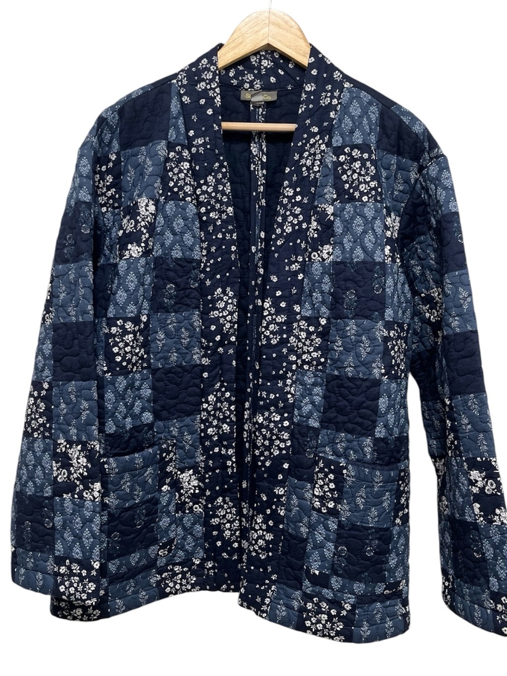 STYLE & CO Classic Coastal Patchwork Quilted Jacket Size Medium NWT